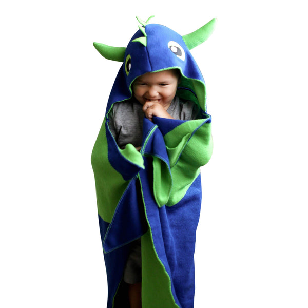 Kids Dinosaur Blanket for Boys - Toddler Boy Dragon Wearable Blankets, Hooded Blanket for Toddlers